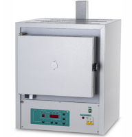 Муфельная электропечь ЭКПС-10 (+50/+1100 с многоступенчатым терморегулятором) эжекторная вытяжка, корпус нержавеющая сталь, с РУ
