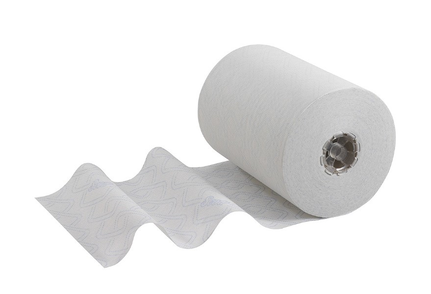 Полотенца бумажные 165 х 0,198 м, Scott Control Slimroll, рулонные, белые, однослойные, 6 рулонов х 165 м, Kimberly-Clark