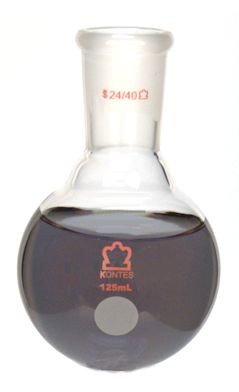 Колба круглодонная Kimble 125 мл, прочная, 24/40, стекло