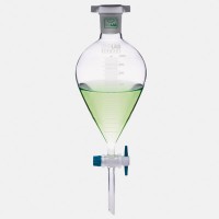 Воронка делительная коническая ISOLAB 1000 мл, с градуировкой, NS29/32, PTFE кран, стекло