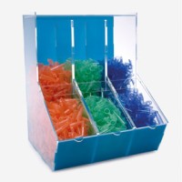 Раздатчик ISOLAB с тремя отделениями, 265 x 250 x 330 мм, акрил