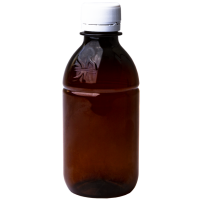 Бутылка круглая ЭКРОС 270 мл коричневая с крышкой с контрольным кольцом