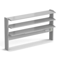 Стеллаж технологический пристенный ЭКРОС с тремя полками на 1500