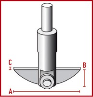 Перемешивающий элемент Bohlender полумесяц, длина 450 мм, 65 х 18 х 3 мм, PTFE