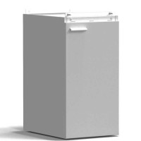 Тумба подвесная дверь правая 400х540х760 мм, высокая, серый металл - СТАЛЬ