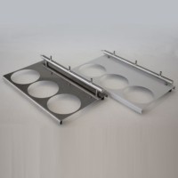 Основание стальное под 3 колбы Бунзена объёмом 0,5/1 л с коллектором из н/ст с 3 отводами