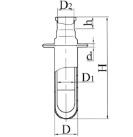Сосуд для определения температуры замерзания нефтепродуктов эскиз 2-696