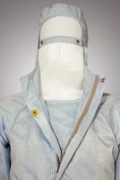 Куртка для чистых помещений, с капюшоном, на короткой молнии, с маской, ЛТО