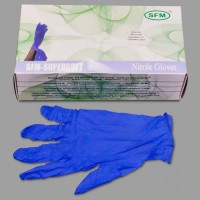 Перчатки-M нитриловые н/стерил, неопудренные, текстурир, SFM, Германия, уп.100 пар