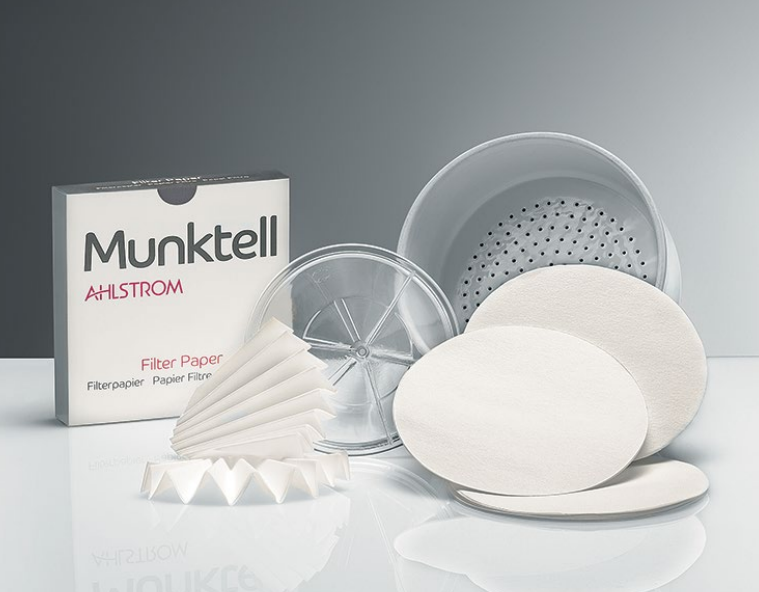 Фильтры зольные, круглые, тип Munktell no. 2, d 45 мм, 97 г/м², 60 с/10 мл, 8 мкм, 100 шт, Ahlstrom (Munktell)