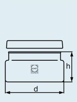 Бюкс DURAN Group 500 мл, для взвешивания, с горловиной и крышкой, стекло