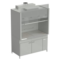 Шкаф вытяжной без подвода воды с ВЗБ светильником 1500х900х2145 мм, раб. поверхность - КЕРАМИКА