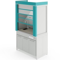 Металлический вытяжной шкаф с сантехникой Теолаб ШВМ-1200 МОН-С-Комфорт