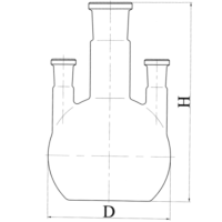 Колба ПГП-3-4000-45/40 эскиз 2-651 3 горловины