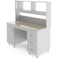 Химический лабораторный стол со столешницей из полипропилена НВ-1500 ППХ