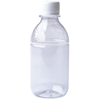 Бутылка круглая ЭКРОС 270 мл прозрачная с крышкой с контрольным кольцом