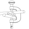 Узел крепежный, винт с накатанной головкой M8, d 16,5, угол 180°+90°, резьба 8, нержавеющая сталь, Bochem