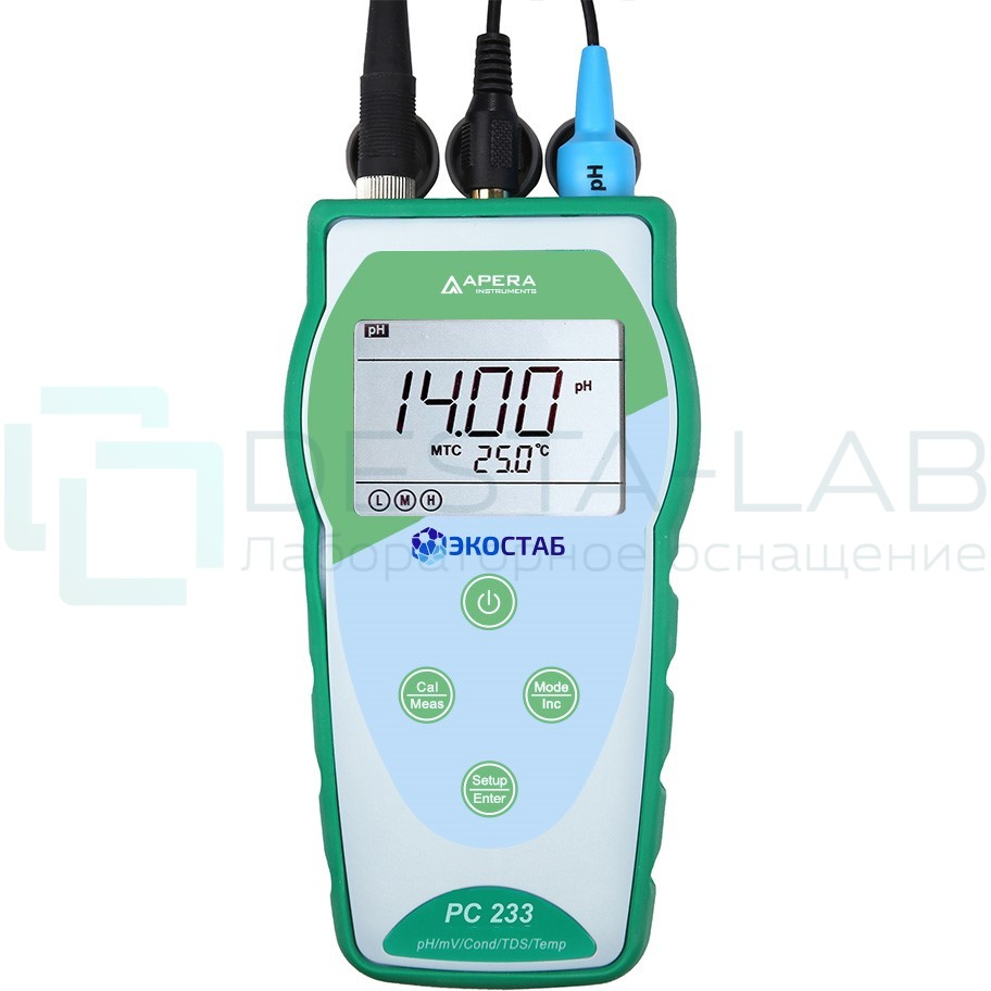 Портативный мультипараметровый прибор ЭКОСТАБ PC233 (без электрода)