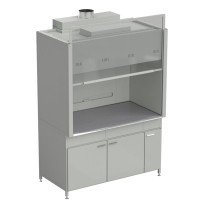 Шкаф вытяжной без подвода воды с ВЗБ светильником 1500х900х2145 мм, раб. поверхность - МОНОЛИТНЫЙ КЕРАМОГРАНИТ