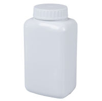 Банка прямоугольная 750 мл белая с крышкой и прокладкой