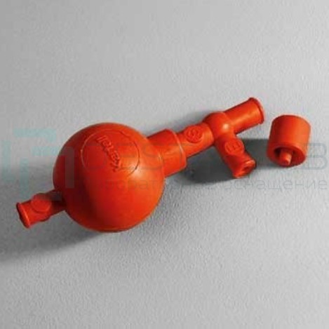 Груша резиновая с тремя клапанами и переходником, Kartell