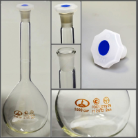 Колба 2а-1000-2 мерная, с пробкой