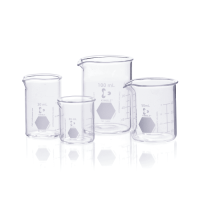 Стакан 1500 мл, стеклянный, с градуировкой, низкий, 165х120 мм, 16 шт./уп., Duran (DWK)