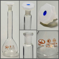 Колба 2а-100-2 мерная, с пробкой