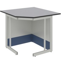 Стол угловой к высокому пристенному столу ЛАБ-PRO СУ 110/80.110/80.90 LА