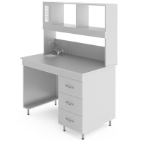 Химический лабораторный стол со столешницей из химстойкого пластика НВ-1200 ПСПХ