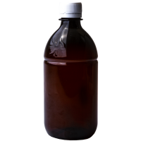 Бутылка круглая ЭКРОС 520 мл коричневая с крышкой с контрольным кольцом