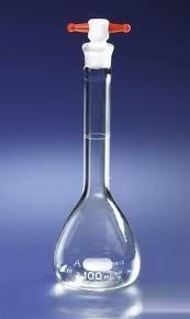 Колба мерная, 100 мл, класс А, БС, PTFE крышка 13, 6 шт./уп., 12 шт./кор. , Pyrex (Corning)