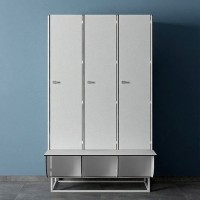 Шкаф для раздевалок односекционный со скамейкой ШГС-1-СК