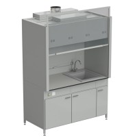 Шкаф вытяжной с мойкой из СП и смесителем 1500х900х2145 мм, раб. поверхность - LABGRADE