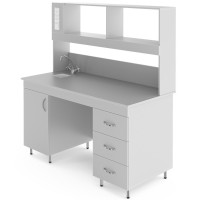 Химический лабораторный стол со столешницей из химстойкого пластика НВ-1500 ПСПХ