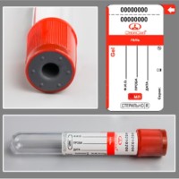 Пробирка вакуумная без наполнителя, 5 мл., 13×100 мм., красный, ПЭТФ, уп. 100 шт