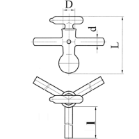 Кран вакуумный 3-х ходовой ГФ 6.451.284