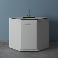 Стол мойка ЛК-900 СМС-Д угловой 950/650 (корпус сталь) LabHPL