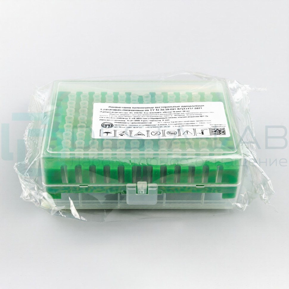 Наконечник полимерный нестерильный одноразовый к дозаторам пипеточным по ТУ 32 50 50-001-07511117-2021 без фильтра 10 мкл, уп. штатив 96 шт, У-У ППО