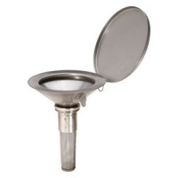 Воронка Rötzmeier T2 низкая, с пламегасителем, защитой от переполнения и крышкой, нержавеющая сталь