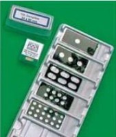 Стекло предметное, 26×76×1 мм, шлиф. кр., черное тефлоновое покрытие, 6 овальных окон 14×8 мм, 1 шт, Heinz Herenz