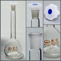 Колба 2а-200-2 мерная, с пробкой