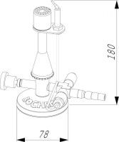 Горелка газовая безопасная с игольчатым клапаном, пропан/бутан, Bochem