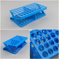 Штатив медицинский полимерный по ТУ 9464-017-29508133-2014, для пробирок ШПА-50, Z-образный на 50 гнезд, диам.18мм, ГОЛУБОЙ, п/п