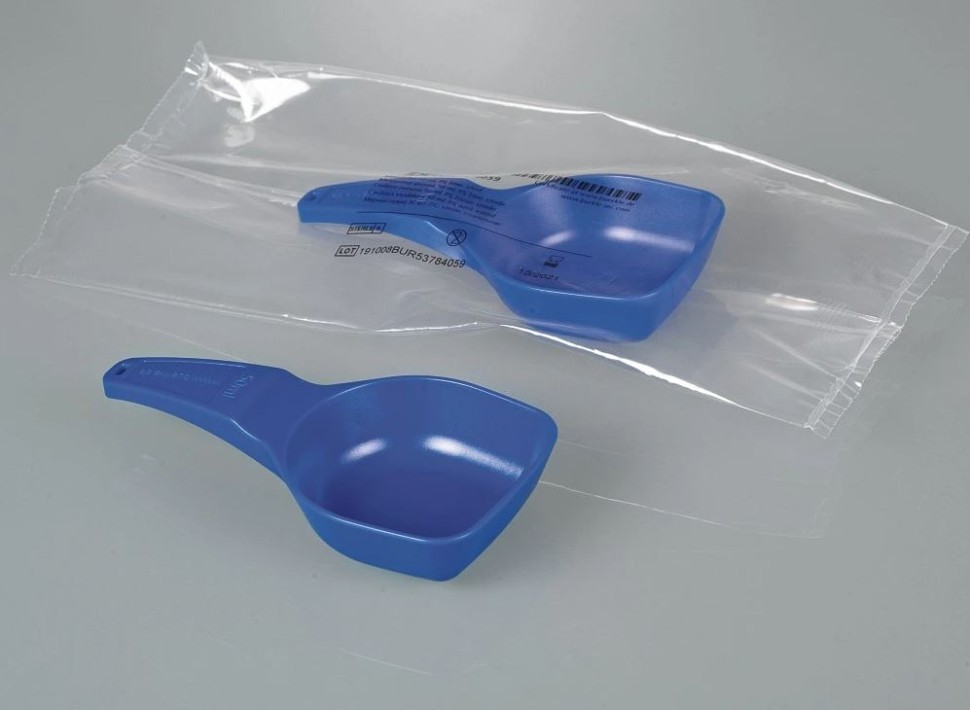 Мерная ложка Bürkle SteriPlast синяя, объём 25 мл стерильная, 100 шт/упак