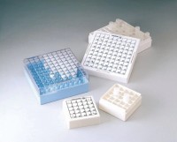 Штатив для хранения криопробирок, 1,0-1,5 мл, 100 мест, пластик, с крышкой, 10 шт./уп., Thermo FS