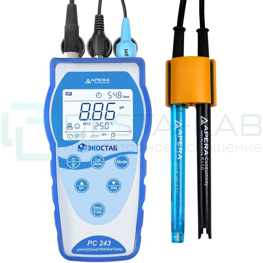 Портативный мультипараметровый прибор с GLP ЭКОСТАБ PC243