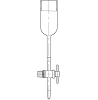 Колонка хроматографическая с краном тефлоновым, эскиз 2-1023-01