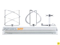 Биореактор, стеклянный сосуд 3,6 л, ферментация и культивирование в одном сосуде, мощная система перемешивания для твердых субстратов, Labfors 5 BioEtOH, Infors