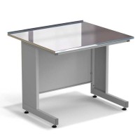 Стол пристенный ЭКРОС 900х800х750 мм, раб. поверхность - НЕРЖАВЕЮЩАЯ СТАЛЬ